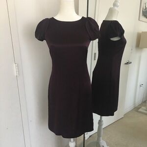 Banana Republic 0 Dress silk plum purple sheath